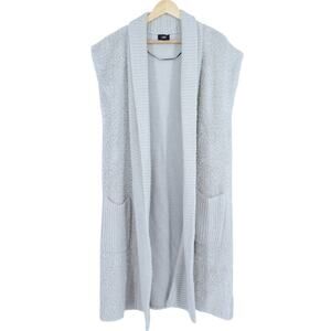 LINE The Label Longline Cardigan Ash Feather Sleeveless Sweater Vest Women's S